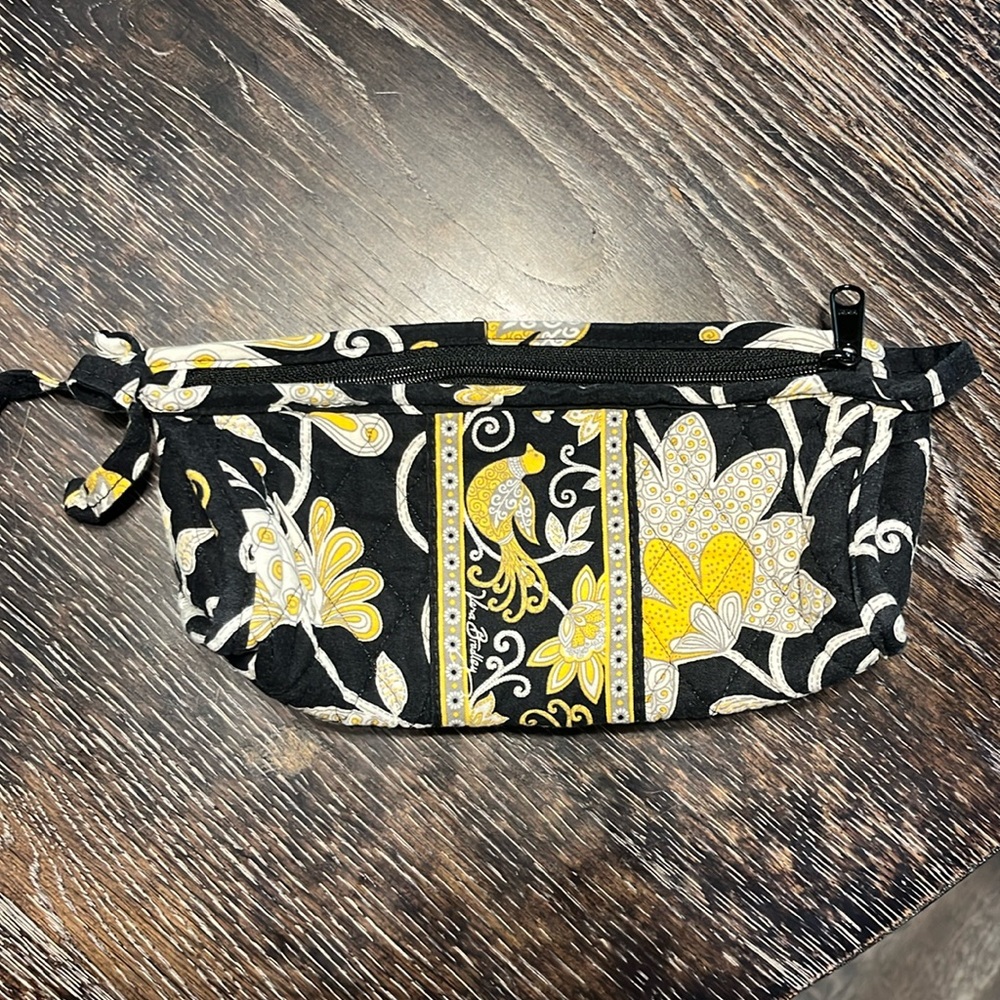 Vera Bradley Retired Yellow Bird Pattern Cosmetic Case